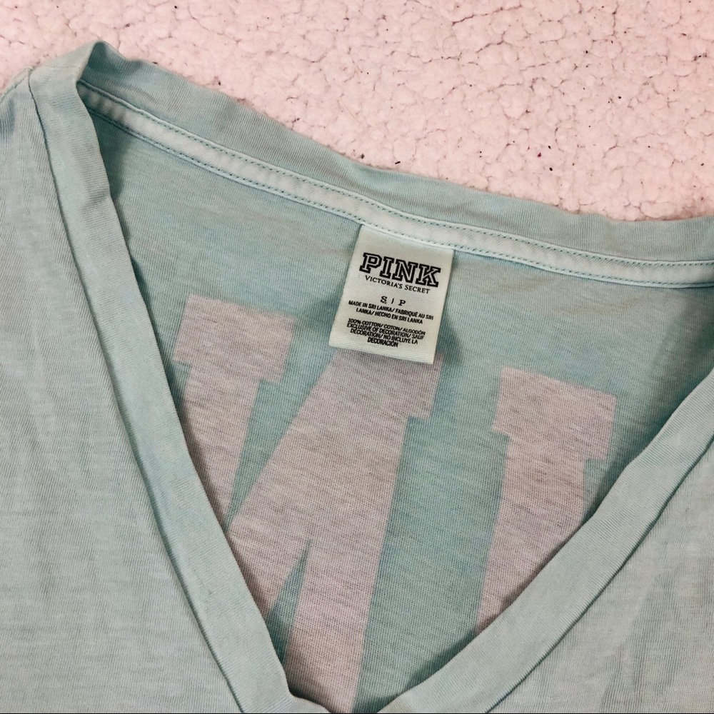 PINK by VS Mint V-Neck Graphic Tee - Picture 4 of 4